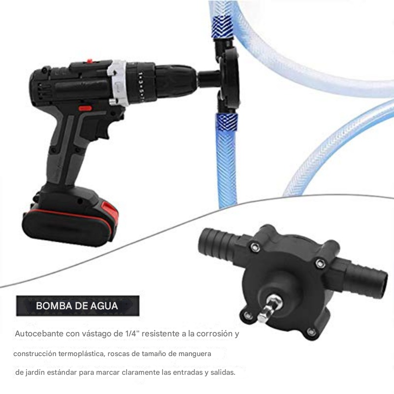 Bomba de transferencia de líquidos accionada por taladro