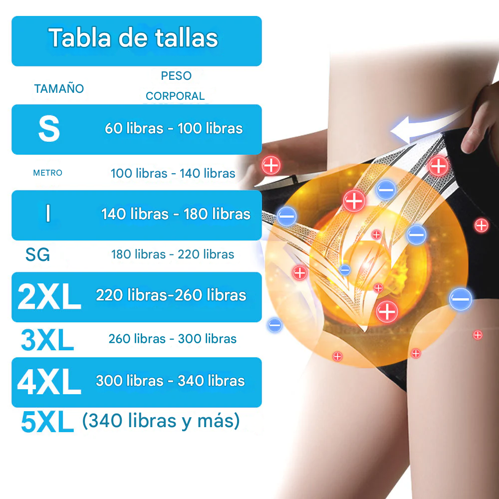 Pantalones cortos moldeadores de turmalina y fibra de titanio avanzados