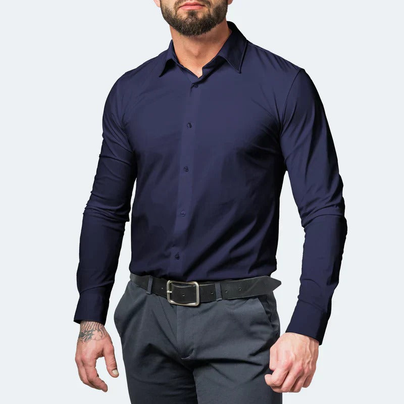 Camisa ajustada resistente a las arrugas Pressa®
