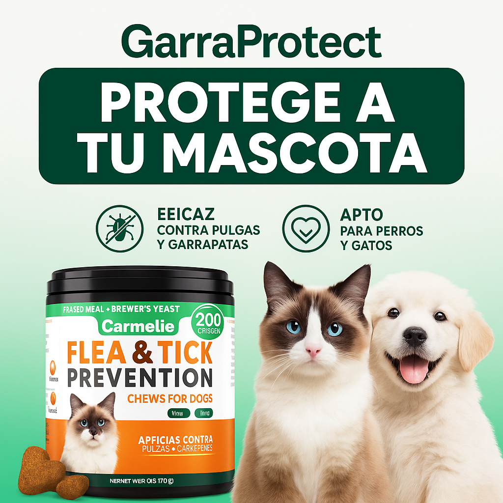 🐾 GarraProtect – Las croquetas que elimina y previene pulgas en tu mascota en 7 dias (200 croquetas)