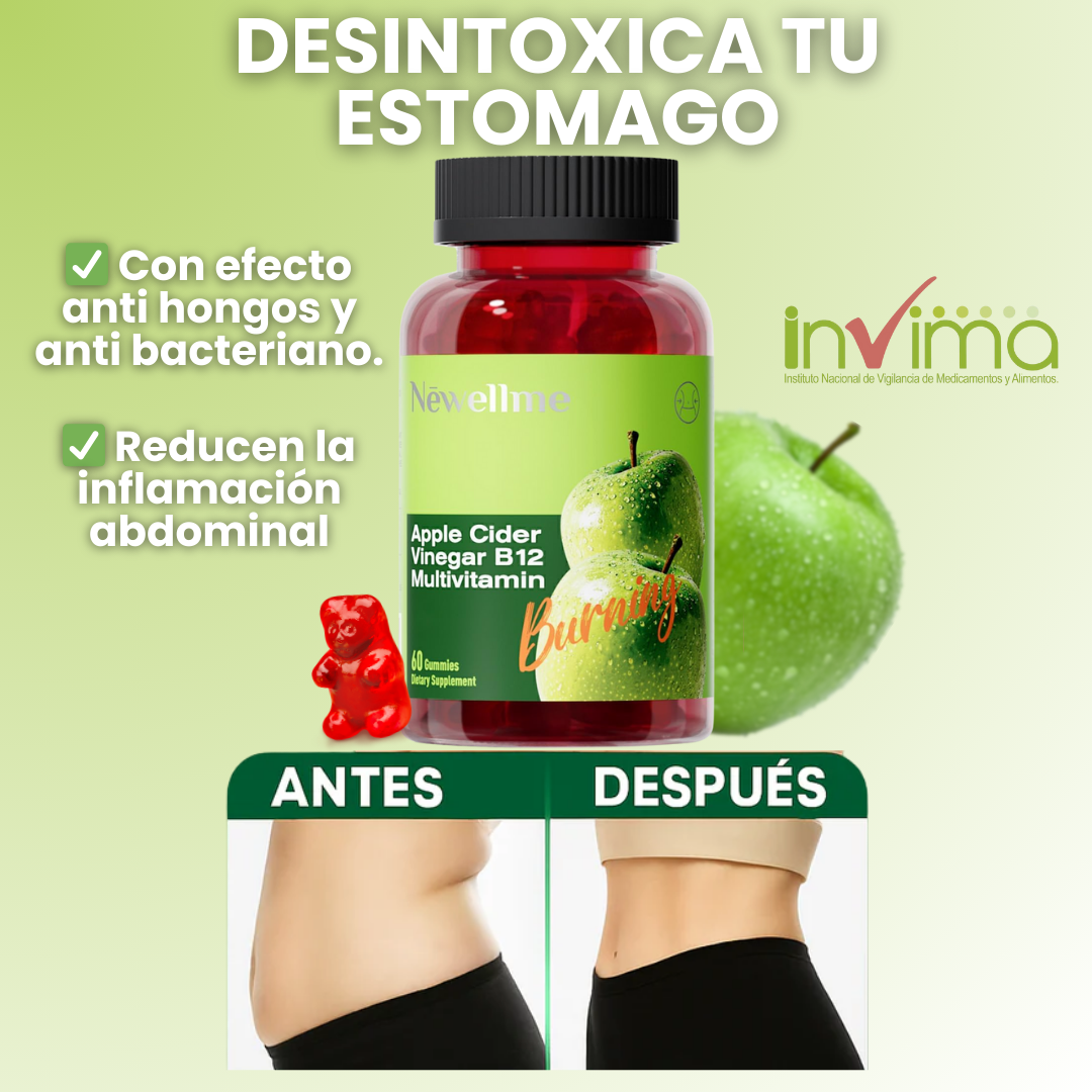 DetoxGummies™ Gomitas vinagre de manzana – Adiós estreñimiento e inflamación