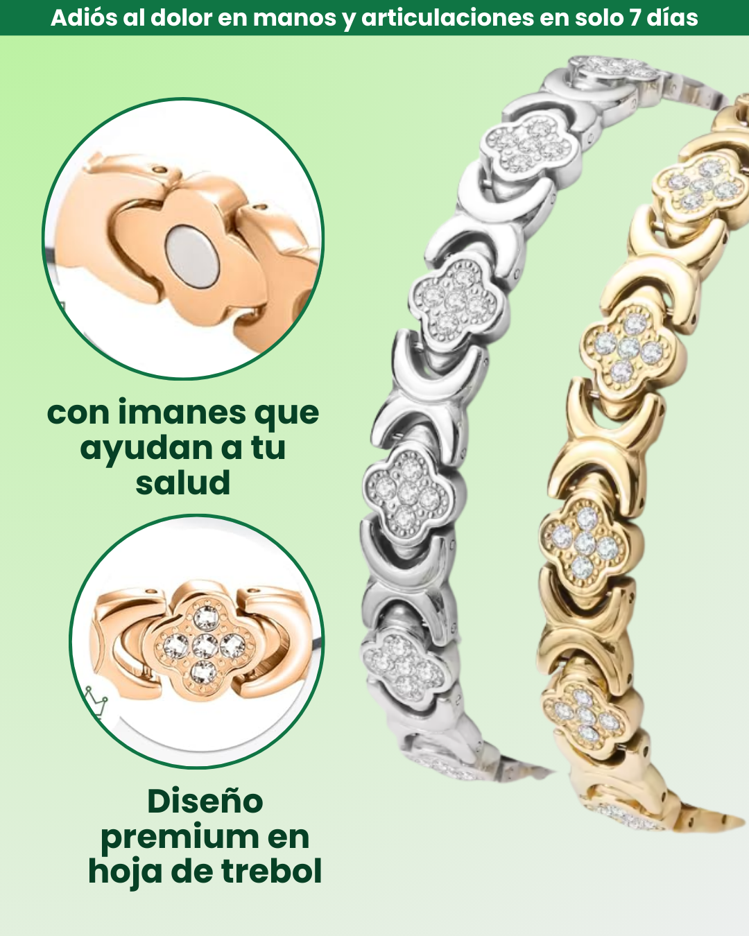 Jovelle™ – La pulsera de acero que elimina tu dolor articular y mejora la circulacion