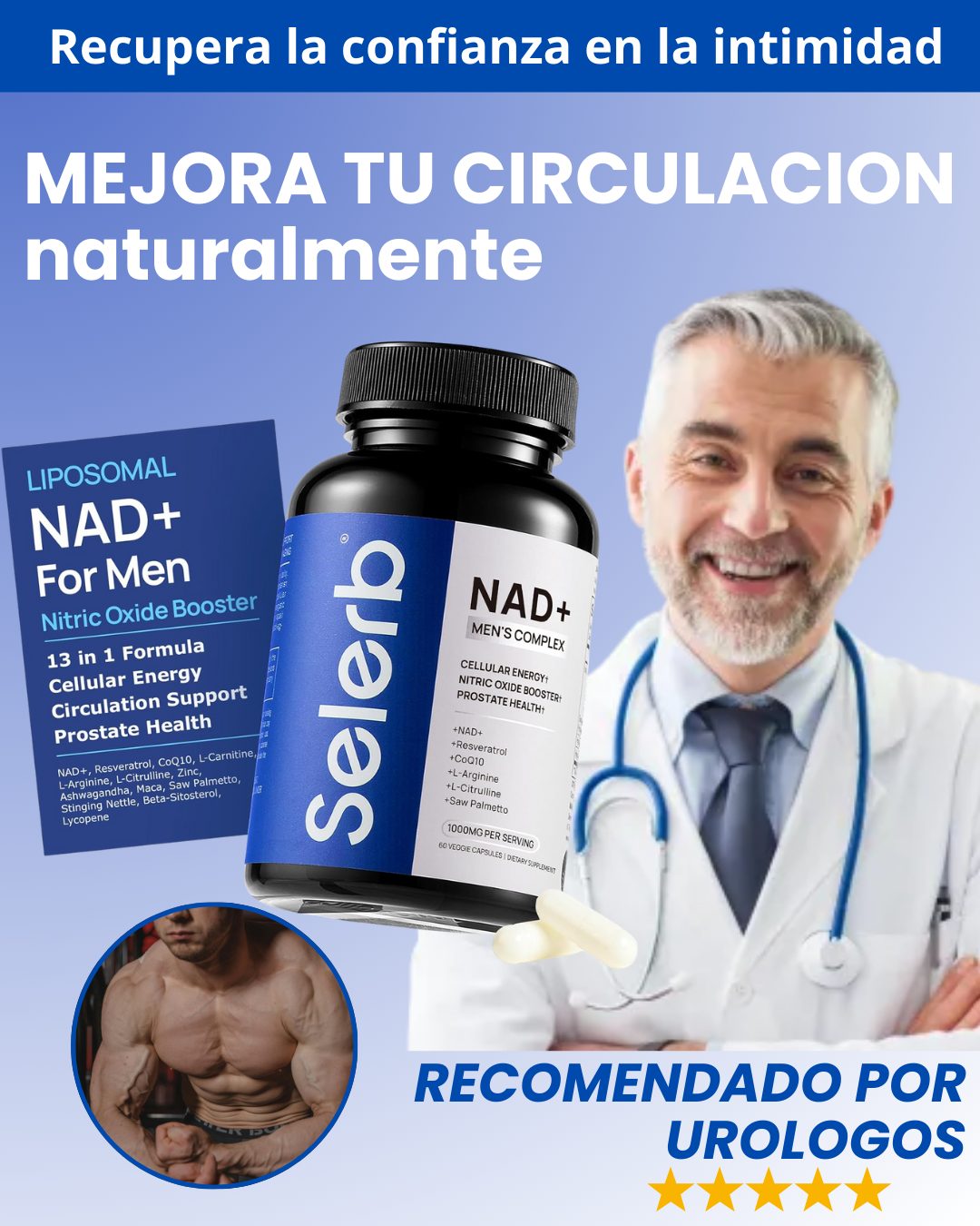 SELERB ® - Suplemento para mejorar tu circulacion y potencia tu vitalidad (60 capsulas)