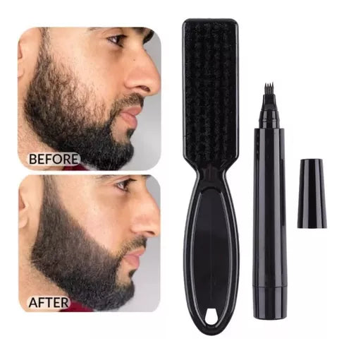 Boligrafo Lapiz Perfilador Barba Profesional + Cepillo