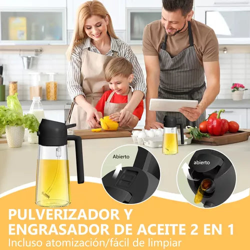 Oilpress® Spray Dosificador deAceite para Cocina 600mL (En Cristal)