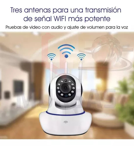 Camara Robotica Giratoria 360° De Seguridad Wifi Full Hd 1080p