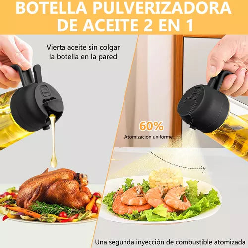 Oilpress® Spray Dosificador deAceite para Cocina 600mL (En Cristal)