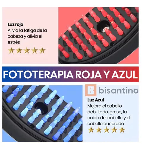 CEPILLO DE FOTOTERAPIA CAPILAR CON VAPORIZACIÓN Y MASAJEADOR + ENVÍO GRATIS! 🎁