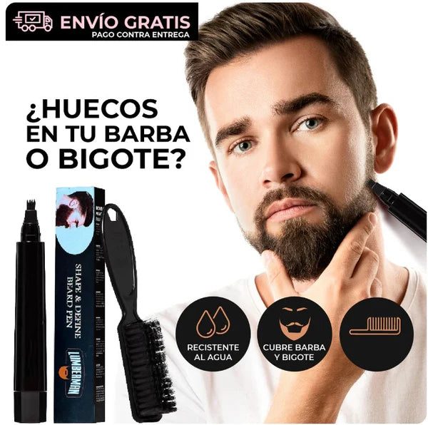 Boligrafo Lapiz Perfilador Barba Profesional + Cepillo