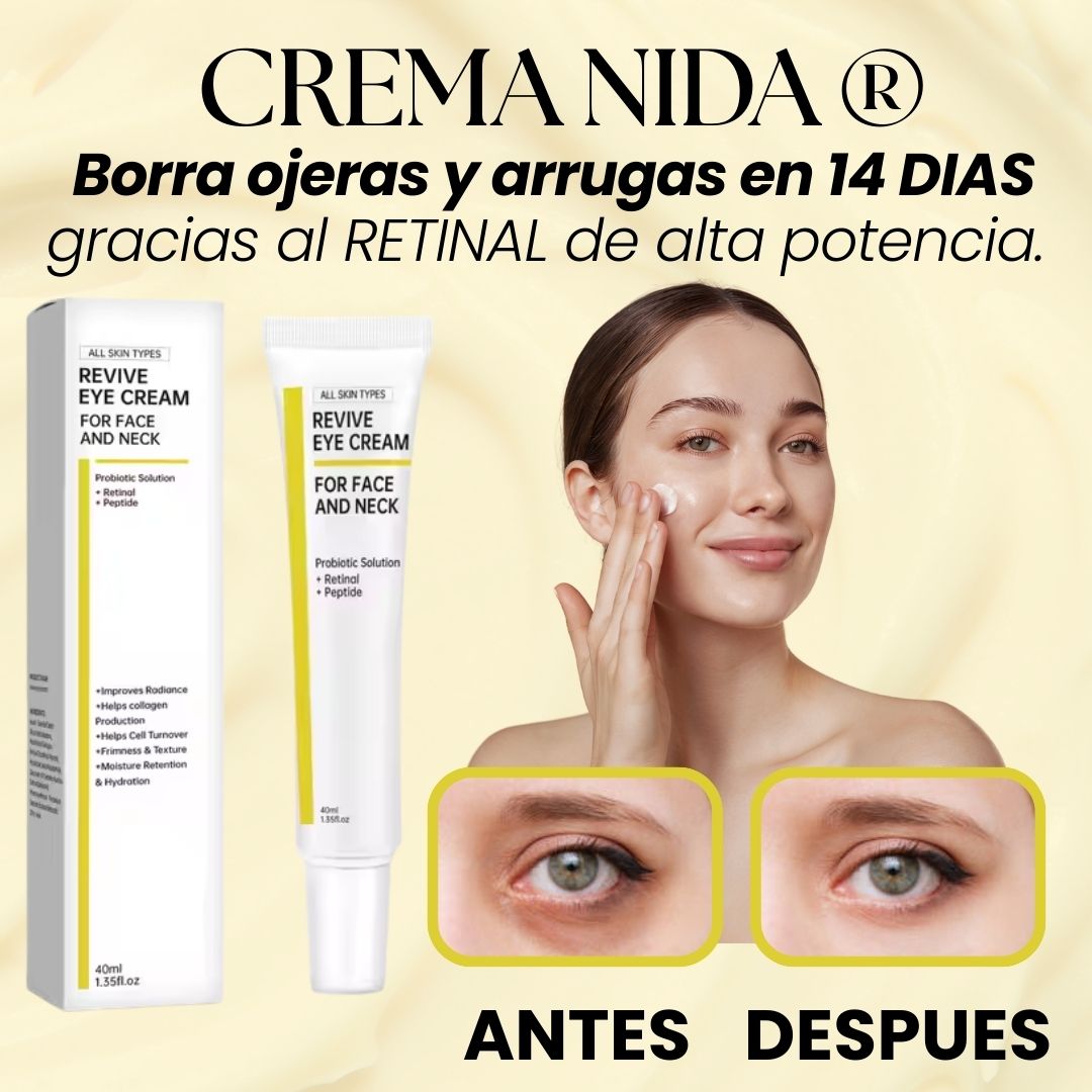 Crema Nida®: Despídete de esas ojeras que te envejecen en tan solo dias