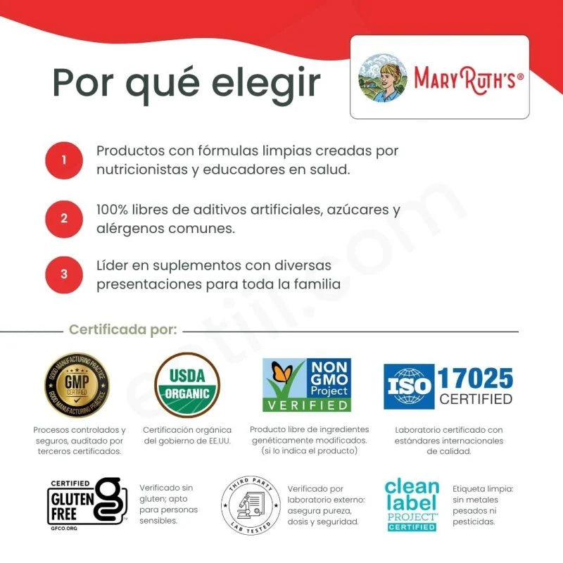 Clorofila Vegana MaryRuth Elimina la Hinchazón abdominal en 7 Días
