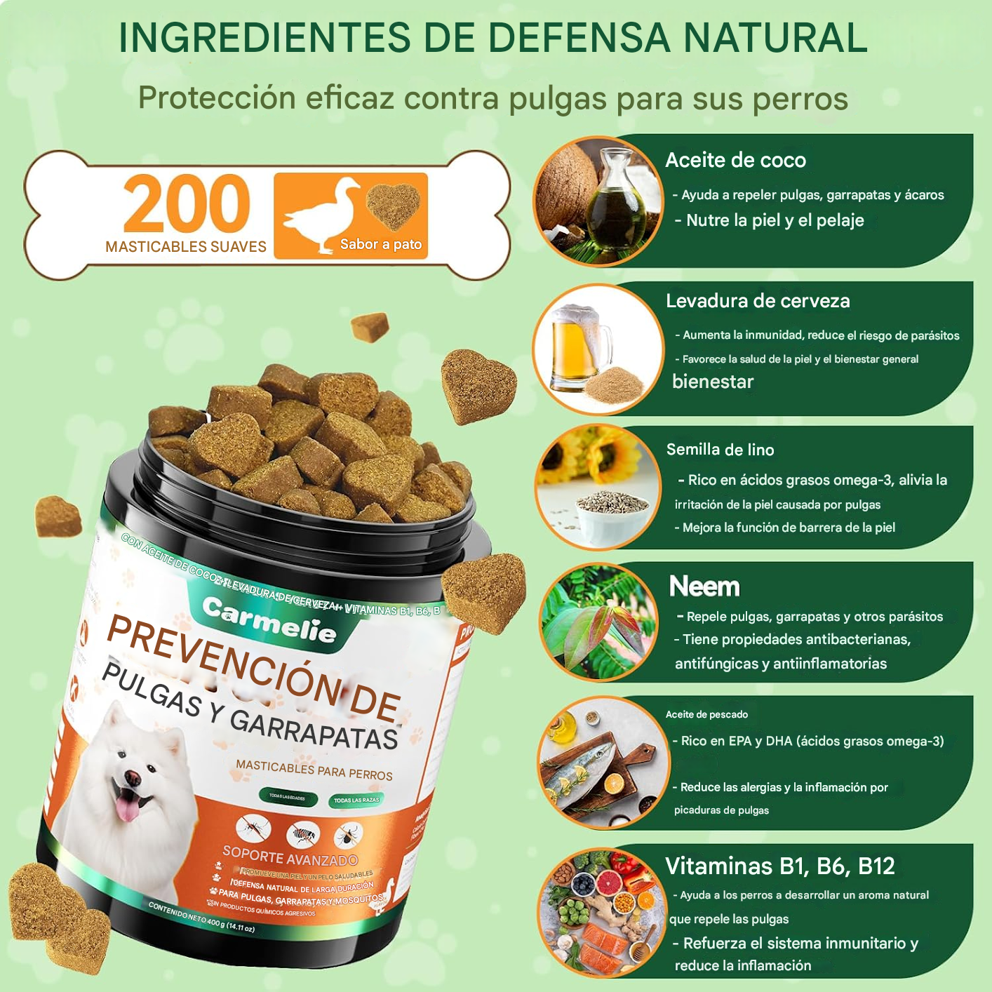 🐾 GarraProtect – Las croquetas que elimina y previene pulgas en tu mascota en 7 dias (200 croquetas)
