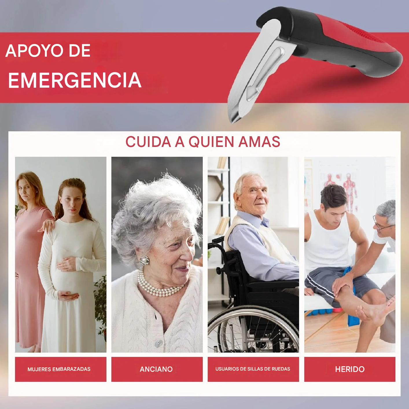 Soporte de emergencia para Carro Liberty®: Seguridad para sus seres queridos.