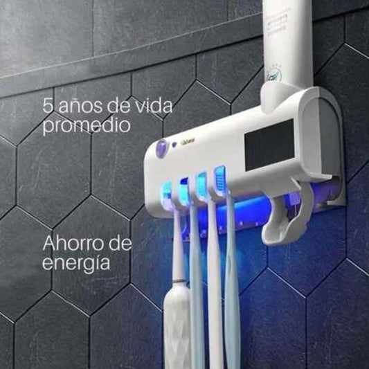Soporte Esterilizador de Cepillos con Dispensador
