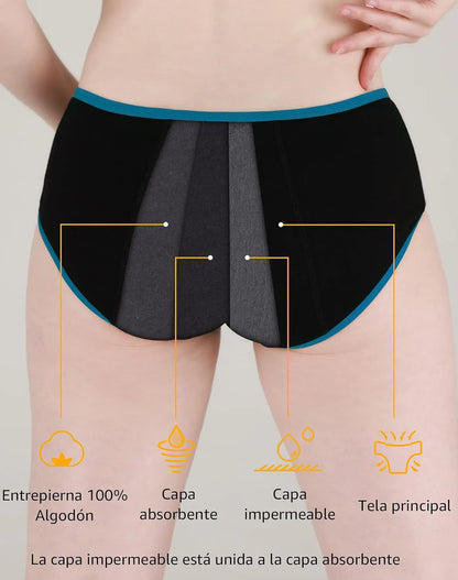 Bragas a prueba de fugas de cintura alta