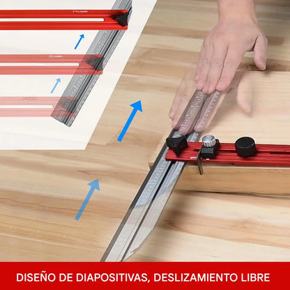 Escuadra Profesional con Transportador Multi Ángulos Para Escaleras.