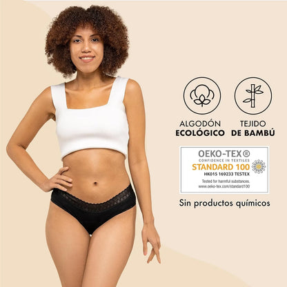 Bragas a prueba de fugas de cintura alta