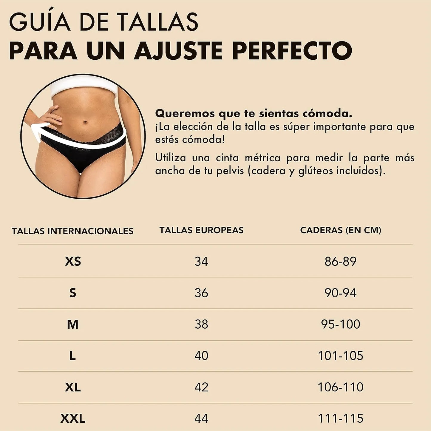 Bragas a prueba de fugas de cintura alta