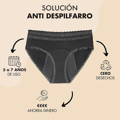Bragas a prueba de fugas de cintura alta