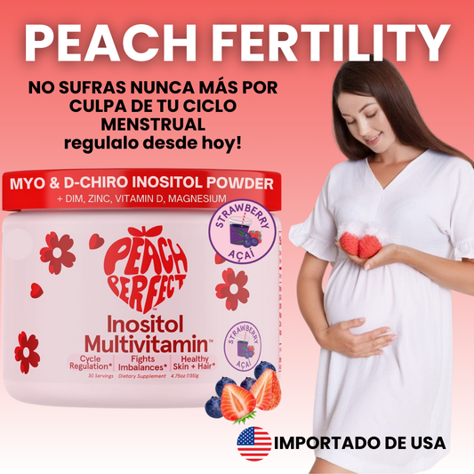 🍓Peach Fertility®  – El multivitamínico que regula tu ciclo y aumenta tus posibilidades de embarazo