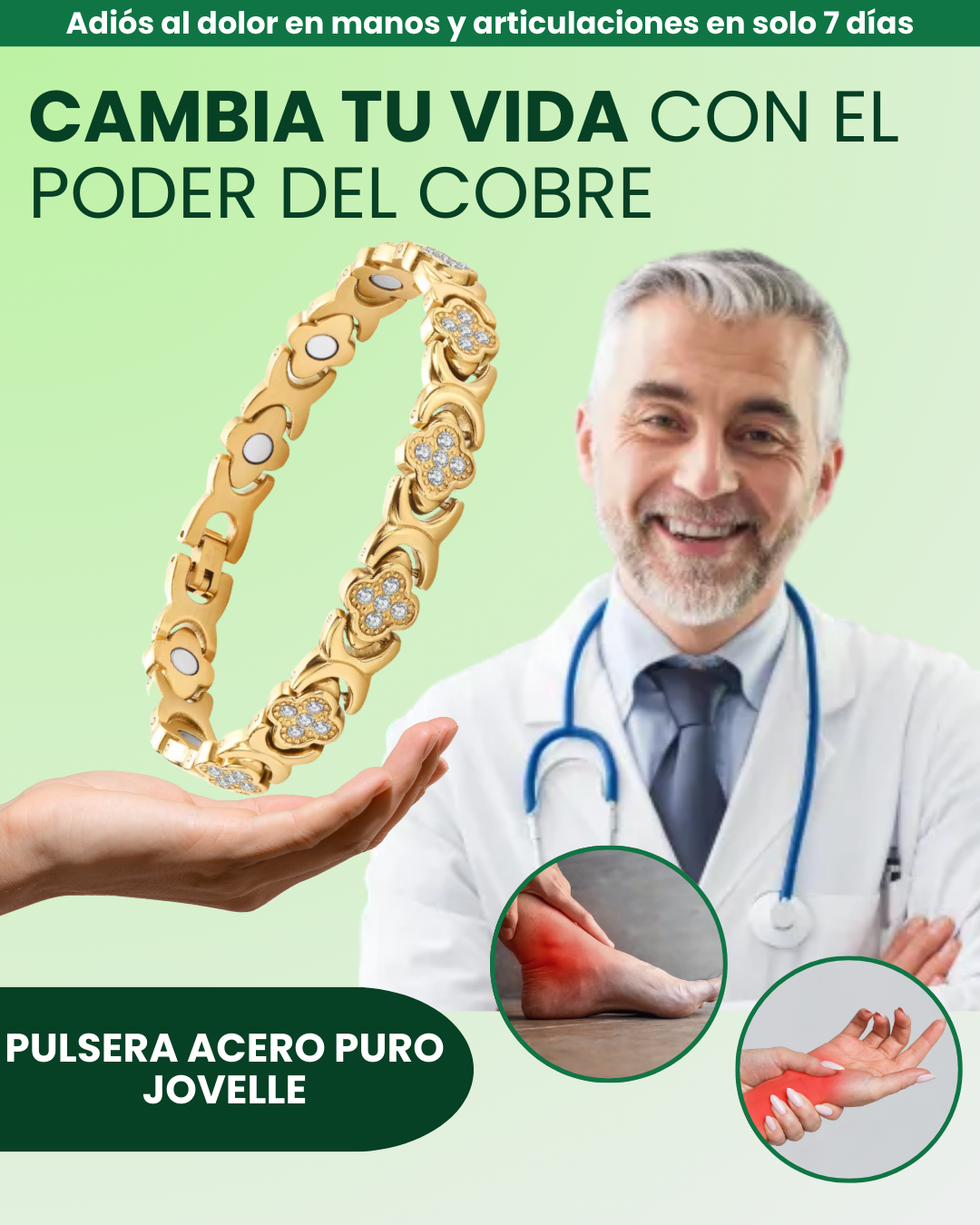 Jovelle™ – La pulsera de acero que elimina tu dolor articular y mejora la circulacion