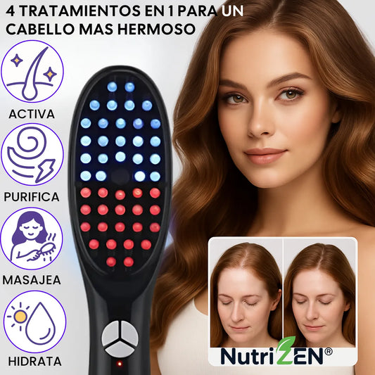 Cepillo Capilar Anticaída Led - Masaje de Vibración y Vapor