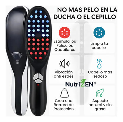 Cepillo Capilar Anticaída Led - Masaje de Vibración y Vapor