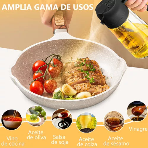 Oilpress® Spray Dosificador deAceite para Cocina 600mL (En Cristal)