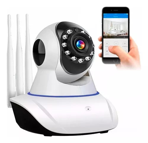 Camara Robotica Giratoria 360° De Seguridad Wifi Full Hd 1080p