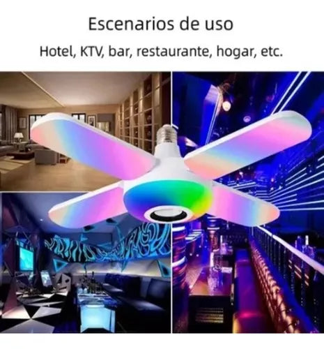 Bombillo Parlante De Aspas Rgb