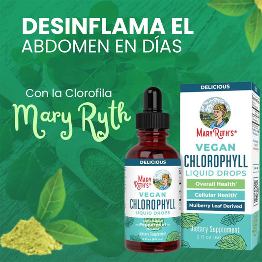 Clorofila Vegana MaryRuth Elimina la Hinchazón abdominal en 7 Días