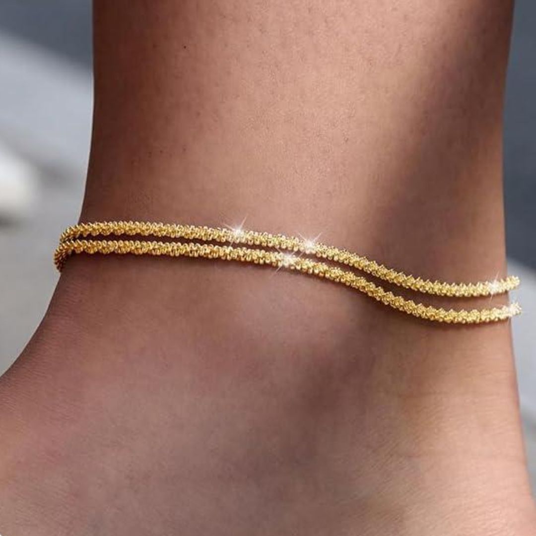Tobillera TEWIKY✨ Chapada en oro 14k