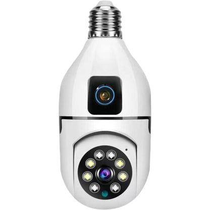 Camara De Seguridad Tipo Bombillo Doble Lente