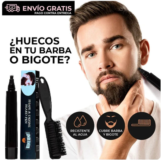 Boligrafo Lapiz Perfilador Barba Profesional + Cepillo