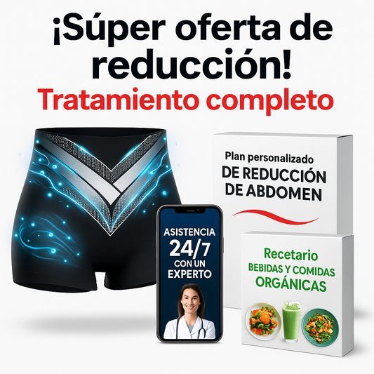 Combo Reductor Premium: Silueta Activa 360™ (Short Iones Moldeador + Plan Nutricional + Recetario saludable + Atencion Personalizada 24/7)